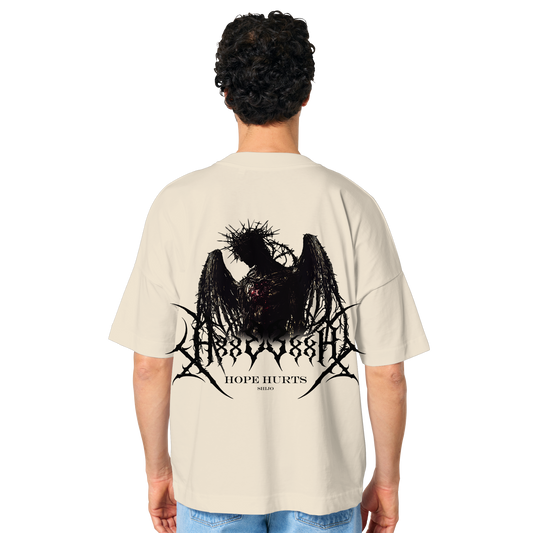 Hope Hurts Withe - Organic Oversize Shirt
