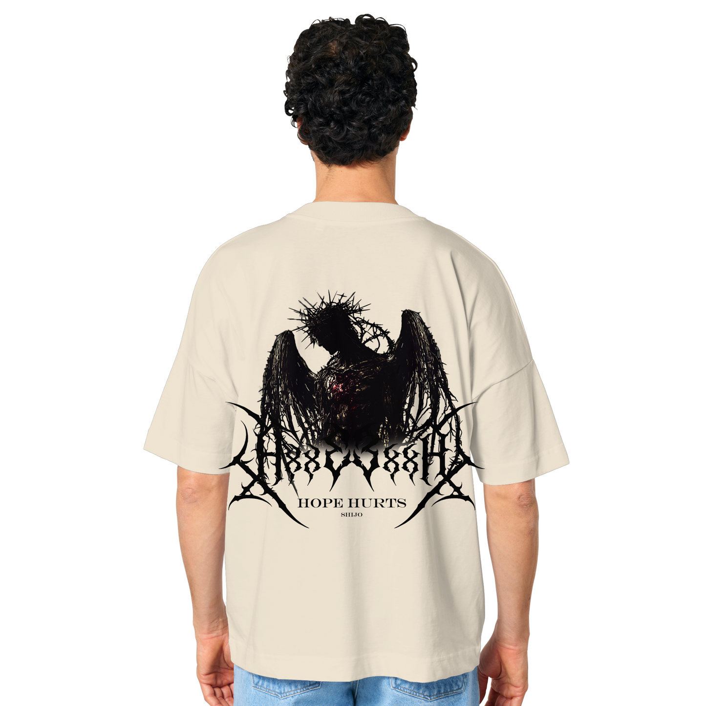 Hope Hurts Withe - Organic Oversize Shirt
