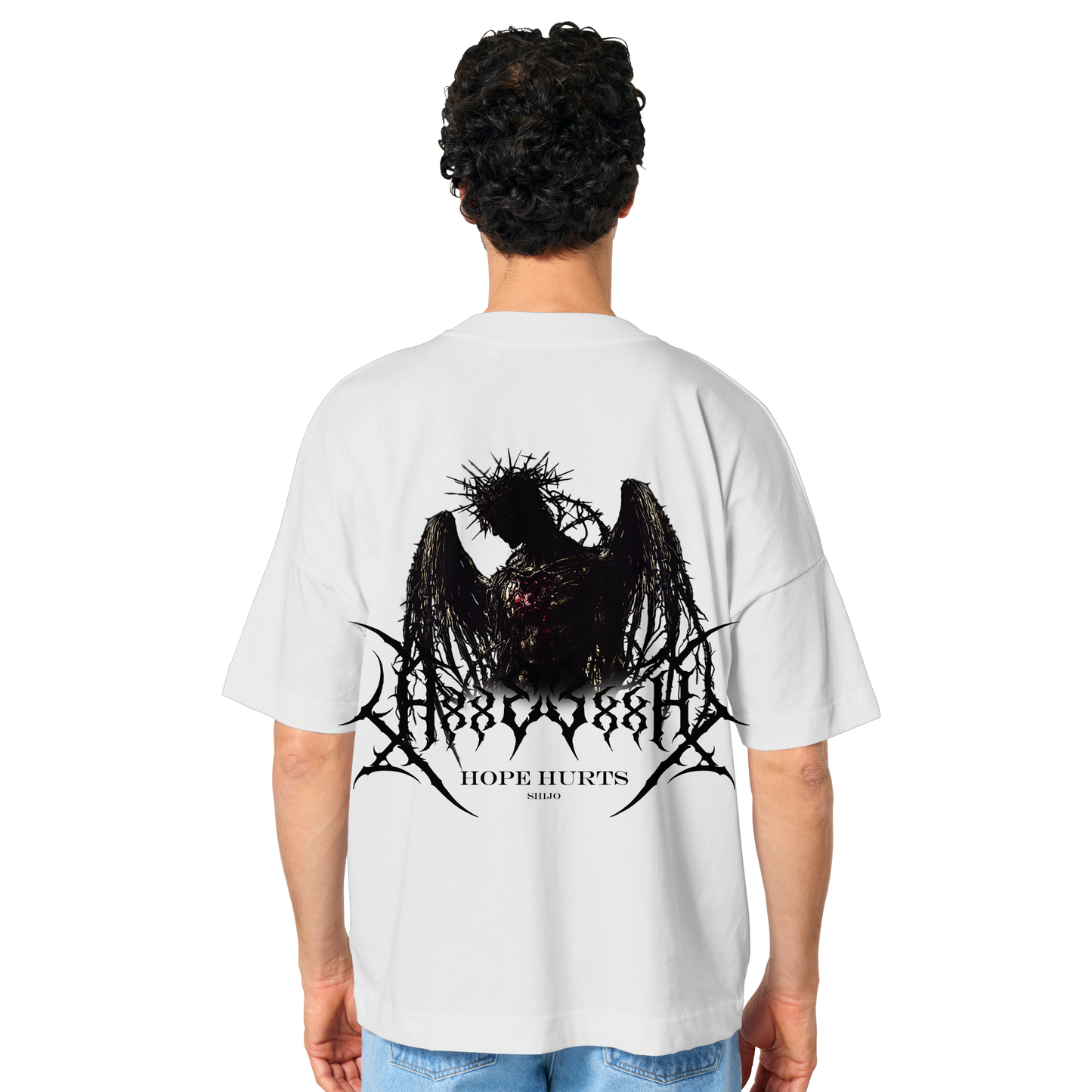 Hope Hurts Withe - Organic Oversize Shirt